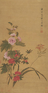 蔣廷錫 蜀葵宣花圖