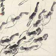 齊白石  魚(yú)蝦歡戲圖