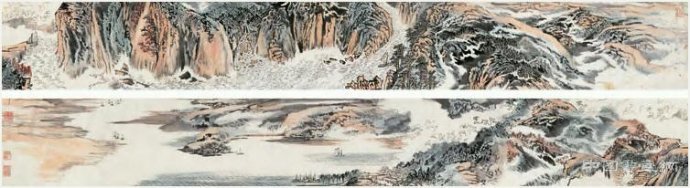 陸儼少書畫大觀(二)----《峽江云水圖》