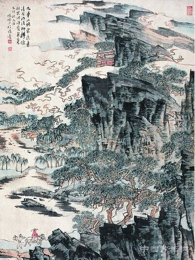 陸儼少書畫大觀(四)——《九華山圖》