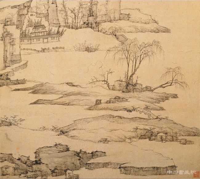 《雨余柳色圖》