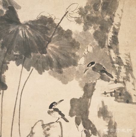 八大山人朱耷留世之作《荷花翠鳥圖軸》賞析