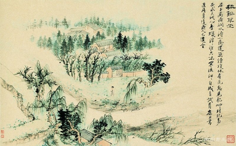 石濤與張大千跨世紀(jì)合作《溪南八景圖冊(cè)》欣賞