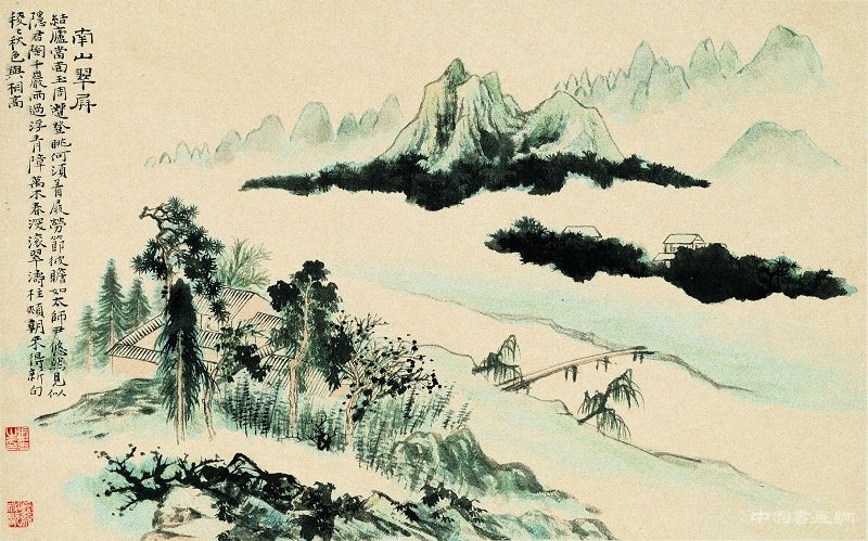 石濤與張大千跨世紀(jì)合作《溪南八景圖冊(cè)》欣賞