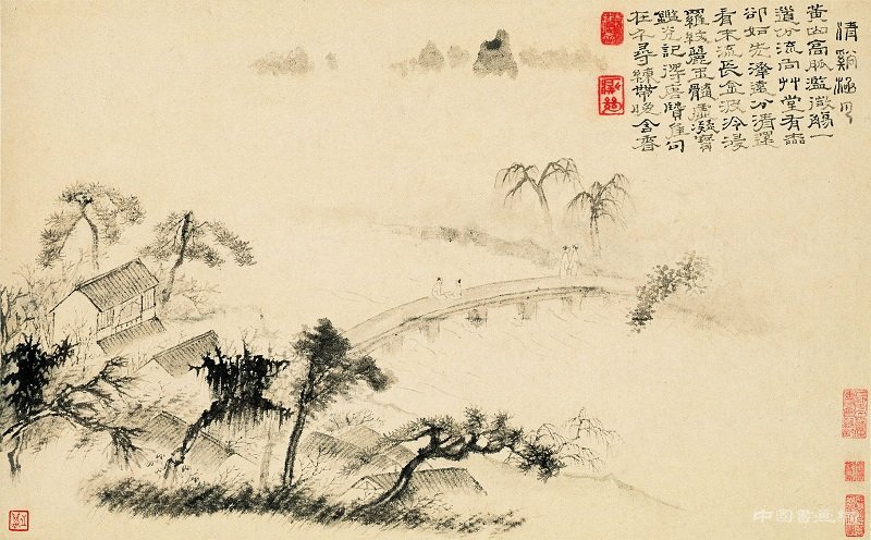 石濤與張大千跨世紀(jì)合作《溪南八景圖冊(cè)》欣賞