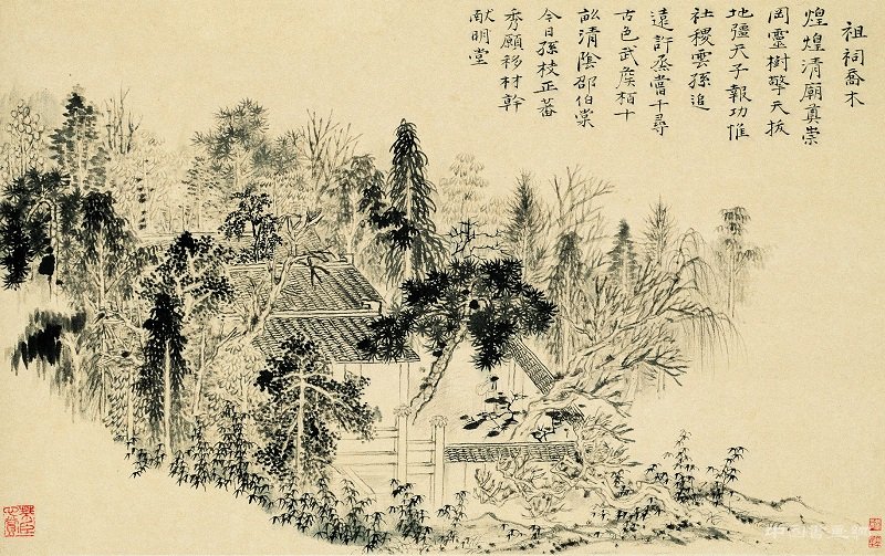 石濤與張大千跨世紀(jì)合作《溪南八景圖冊(cè)》欣賞