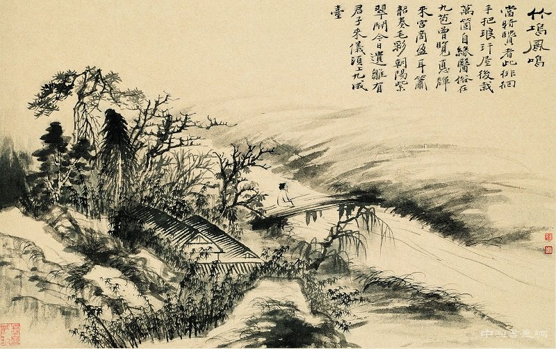 石濤與張大千跨世紀(jì)合作《溪南八景圖冊(cè)》欣賞