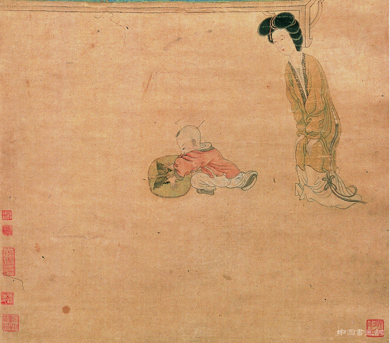 《斜倚熏籠圖軸》賞析