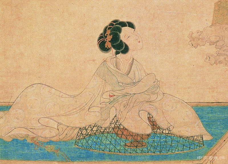 《斜倚熏籠圖軸》賞析