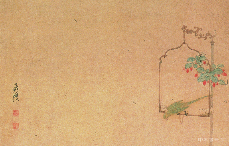 《斜倚熏籠圖軸》賞析