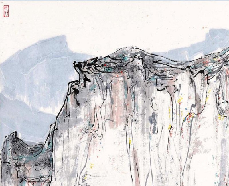 吳冠中《渡河》