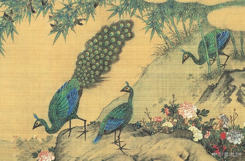 《百鳥朝鳳圖卷》