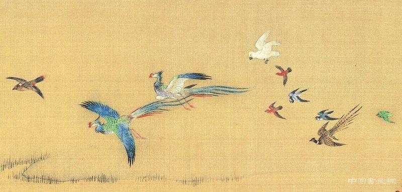 《百鳥朝鳳圖卷》
