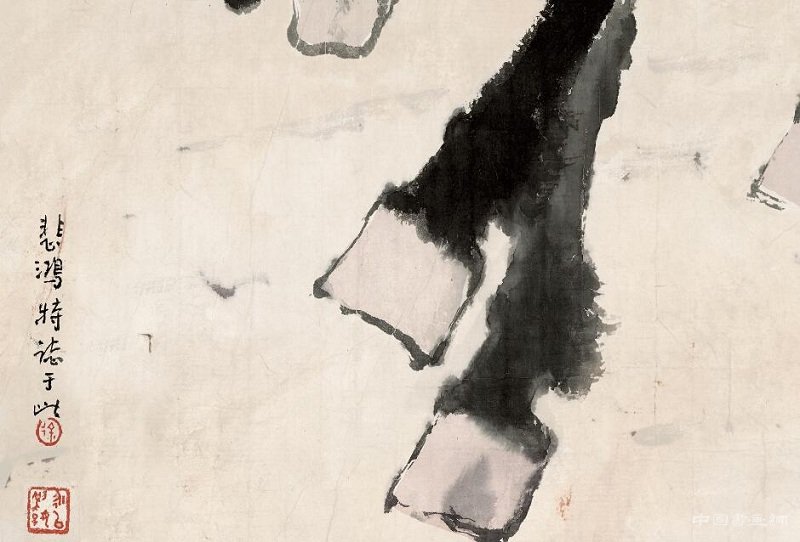 徐悲鴻《雙駿奔馬圖》賞析