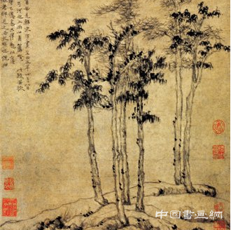 蒼秀簡跡《六君子圖》