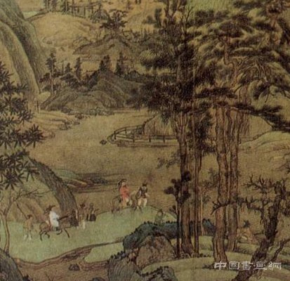 董源《江堤晚景圖》賞析