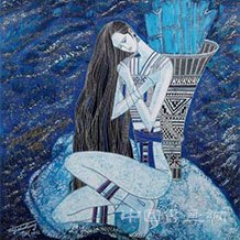 現代重彩畫大師丁紹光