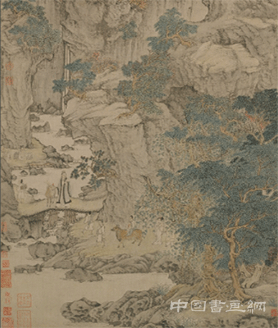 王蒙葛稚川移居圖軸