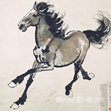 <b>近代 徐悲鴻《騁馬圖》軸</b>