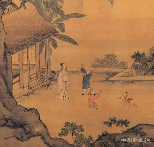 <b>明 周臣《畫閑看兒童捉柳花句意》</b>