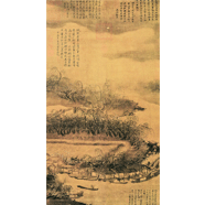 夏圭 西湖柳艇圖