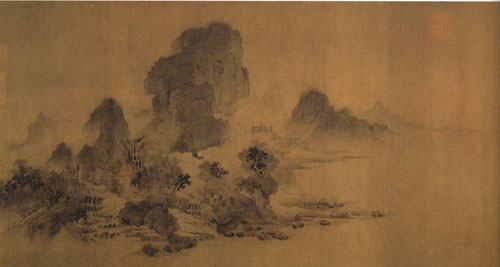 王詵 漁村小雪圖