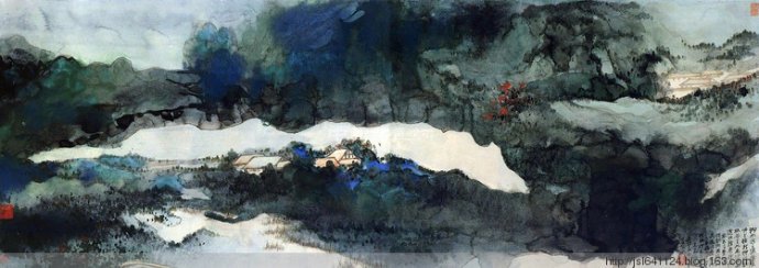 張大千山水畫作品賞析