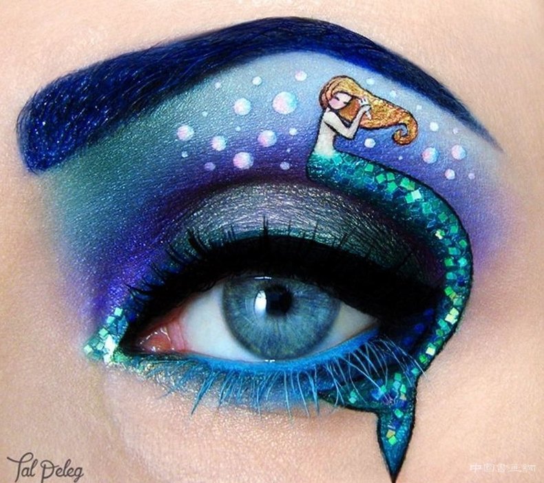 以色列創意彩妝大師眼皮繪制畫作