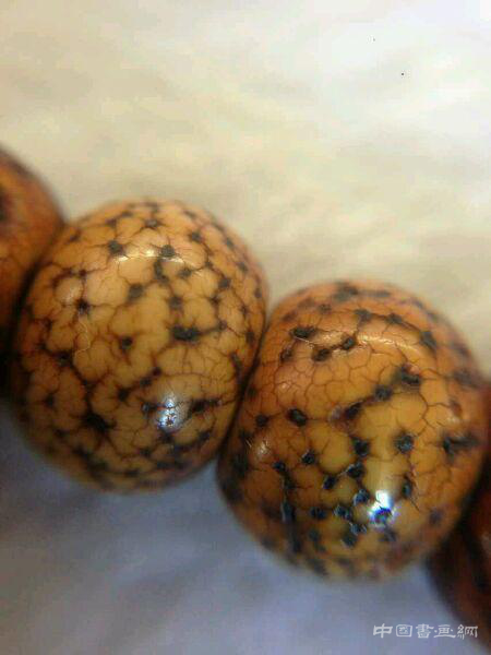 星月菩提的自然開片與做舊贗品對比圖