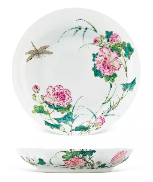 中國嘉德2017春拍精品預覽,巧繪珍窯若寫生——記清乾隆粉彩過枝芙蓉花蜻蜓