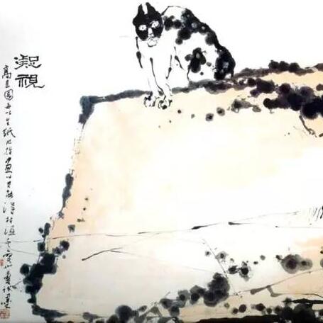 荒山亂石，幽草閑花，似非似——潘天壽作品