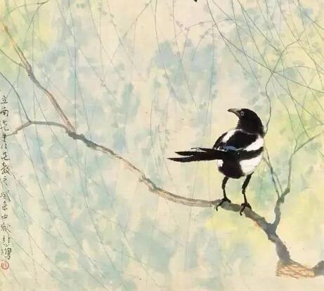 徐悲鴻筆下的喜鵲
