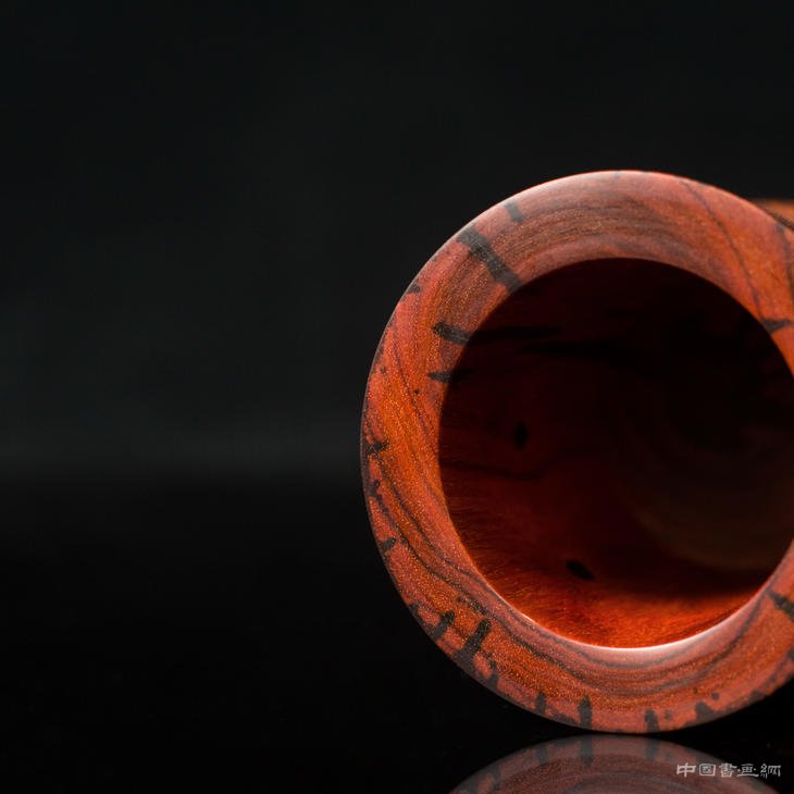 紫檀金星老料海棠筆筒