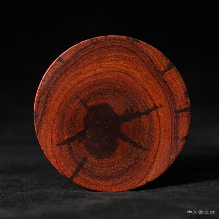 紫檀金星老料海棠筆筒