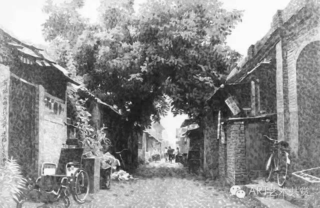 一枝鉛筆很輕，他畫的胡同很沉