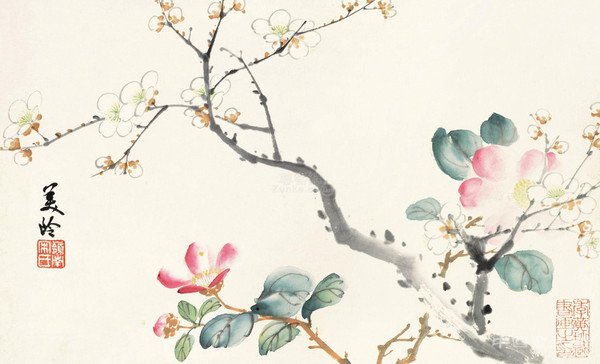 宋美齡的國畫造詣及其山水畫作欣賞