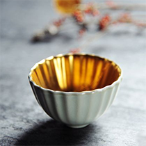 鎏金汝窯茶杯