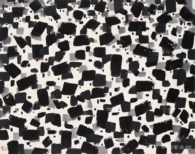 圍城 1996年 吳冠中 140×180厘米 國畫 “中國美術館典藏活化系列展——鄉情·吳冠中百年誕辰紀念展”