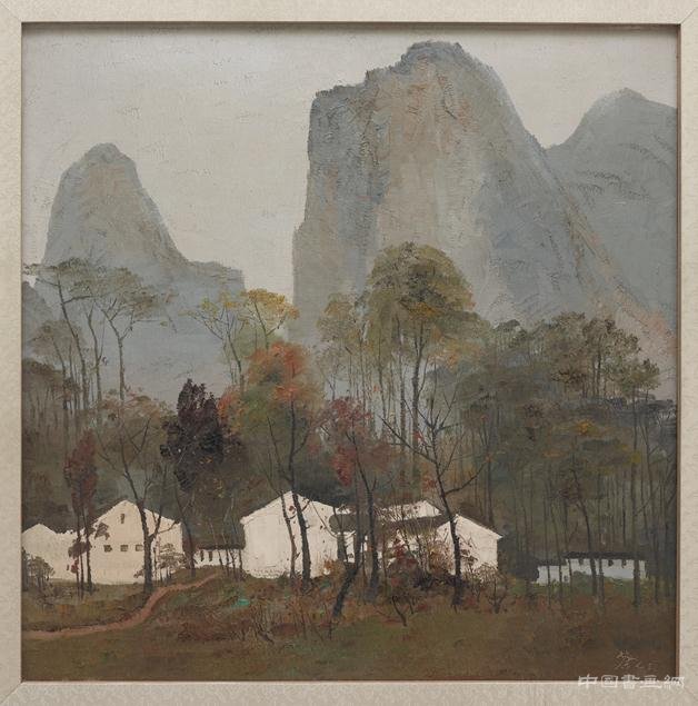 吳冠中 桂林山中 1972年 90X90cm 中國美術館藏 “中國美術館典藏活化系列展——鄉情·吳冠中百年誕辰紀念展”