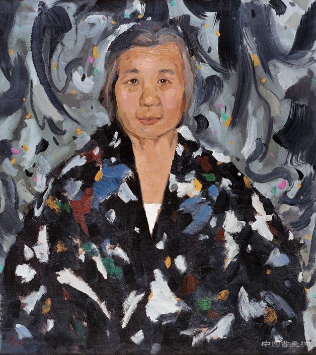 畫中人(朱碧琴像) 1995年 吳冠中 80×71.8厘米 油畫 “中國美術館典藏活化系列展——鄉情·吳冠中百年誕辰紀念展”