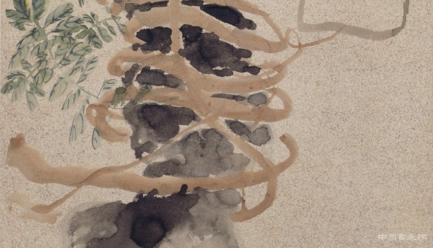 晚清 吳昌碩 紫藤圖軸