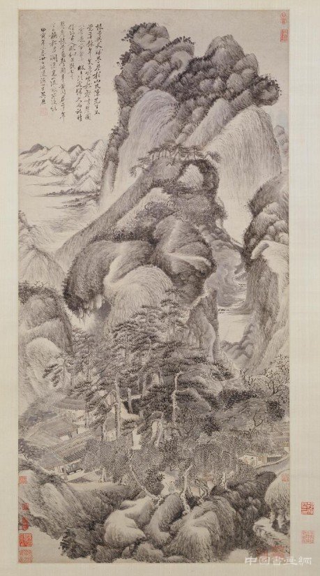 清 吳歷《松壑鳴琴圖》軸