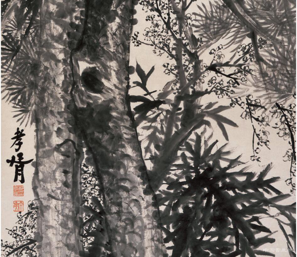 鄭孝胥《三友圖軸》欣賞