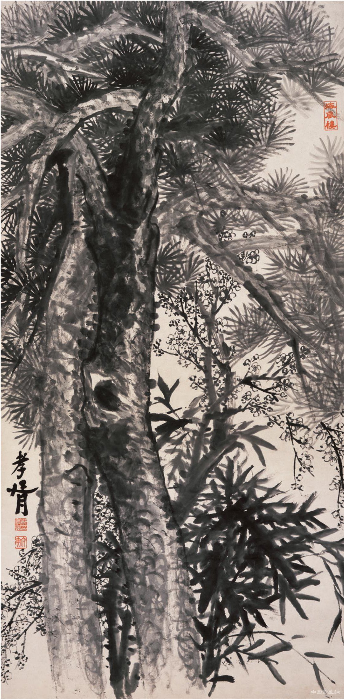 鄭孝胥《三友圖軸》欣賞