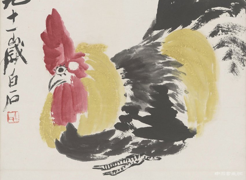 近代 齊白石《加官圖》軸