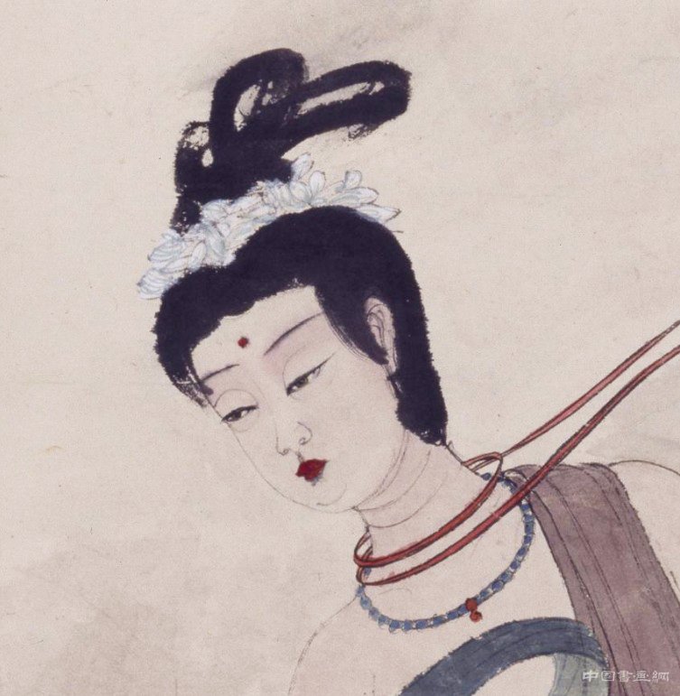 現代 傅抱石《天女散花圖》軸