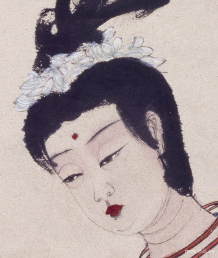 現代 傅抱石《天女散花圖》軸