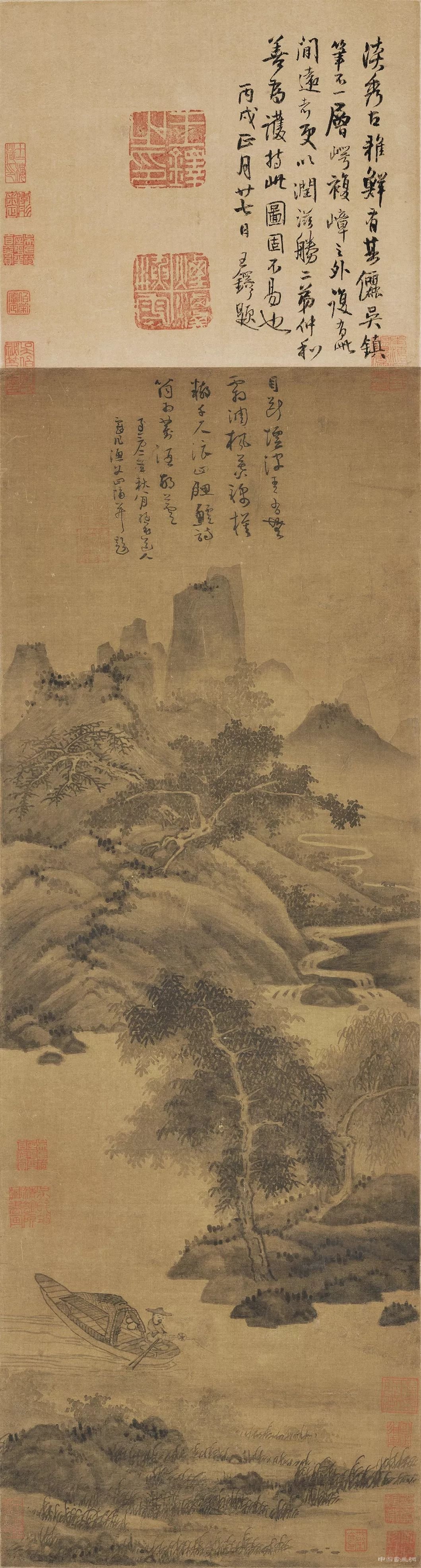 元 吳鎮《漁父圖》軸