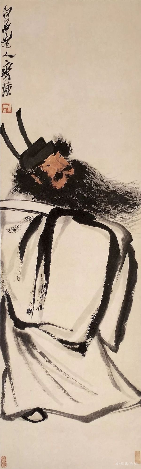 白石筆下憨鐘馗 能驅魑魅能抗“疫”