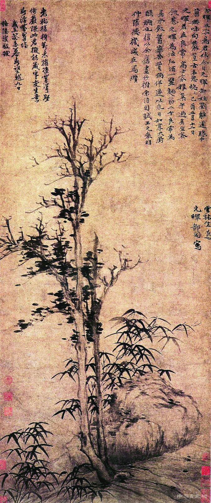 倪瓚筆下的清寂與孤傲